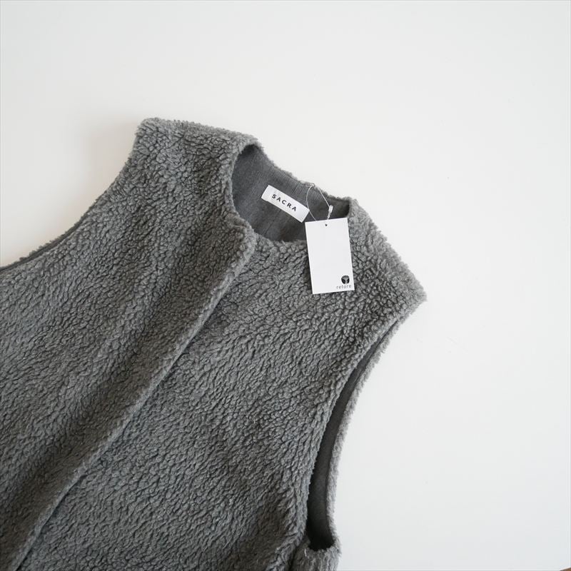 2022AW / SACRA / プードルファーロングジレ / 122604061 / 251