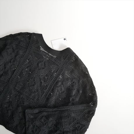 2024SS・人気完売品 / SALON adam et rope / クロシェ編みレース2WAYニット/カーディガン / SHM34410 / 2512-1105