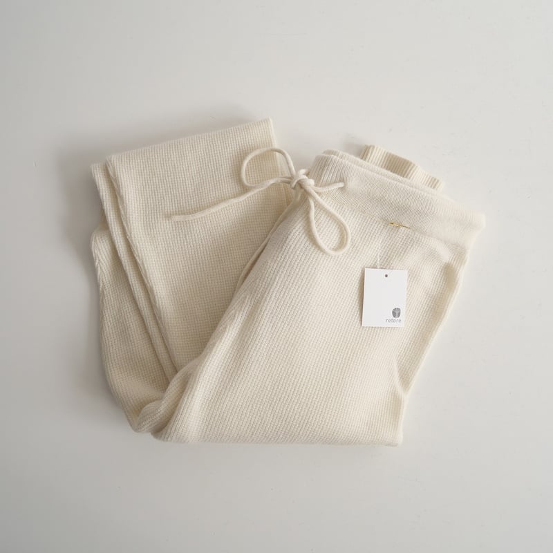 freeman b フリーマン カシミア ゆる レギンス カシミヤ100% あぜ編み