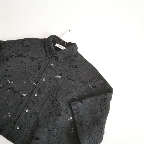2025SS・人気完売品 / SACRA / LEAF RASCHEL LACE CROPPED SHIRT / 125214071 / 2510-0248