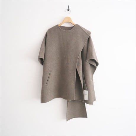 2021AW / 未使用 / VERMEIL par iena / SUPER160sダブルフェイスショートマントコート / 21020938610030 / 2408-0967