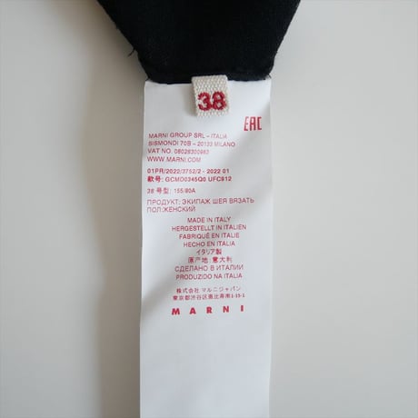 2022 / MARNI / ボーダーショートスリーブニット / GCMD0345Q / 2412-0910