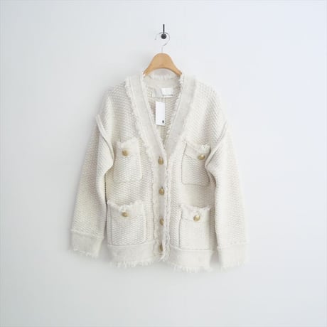 2024AW・人気完売品 / Whim Gazette / TWEEDYニットジャケット / WGZ1041107A0007 / 2509-0749