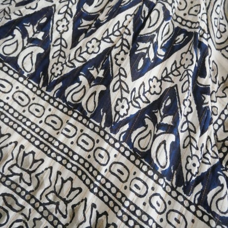 2025SS今季 / Sara mallika / Cotton Lurex Border Print Long Dress / 020451SD7 / 2506-1157