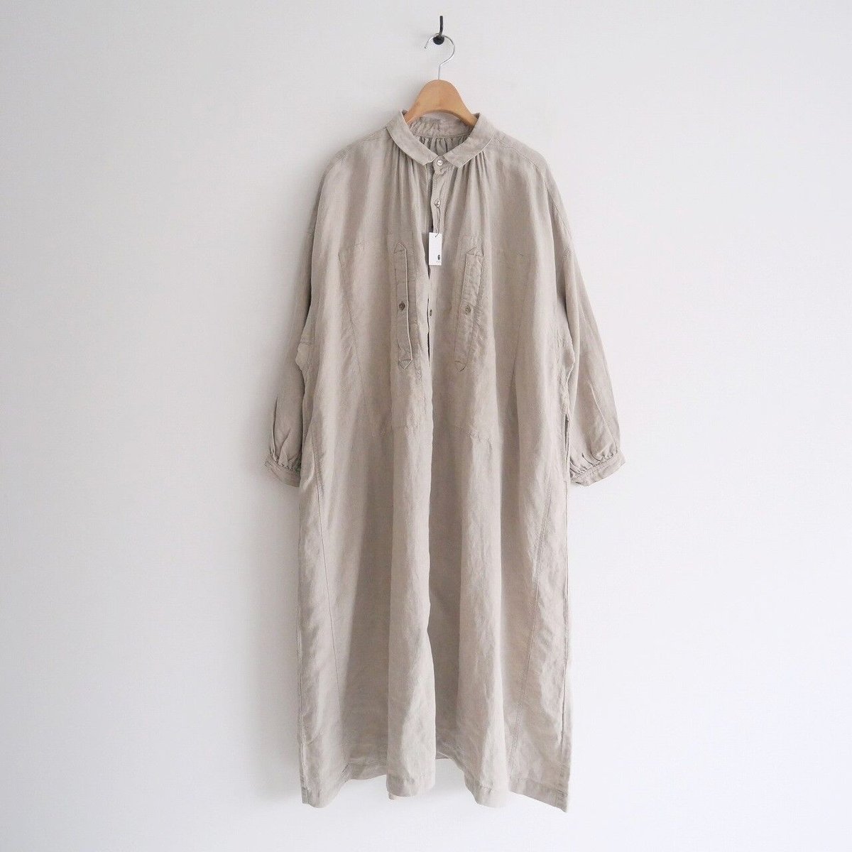 2021AW / nest Robe / リトアニアリネン スモックワンピース / 2301-