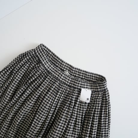 2023SS / jujudhau / GATHER SKIRT　ギンガムチェック / 2312-0700