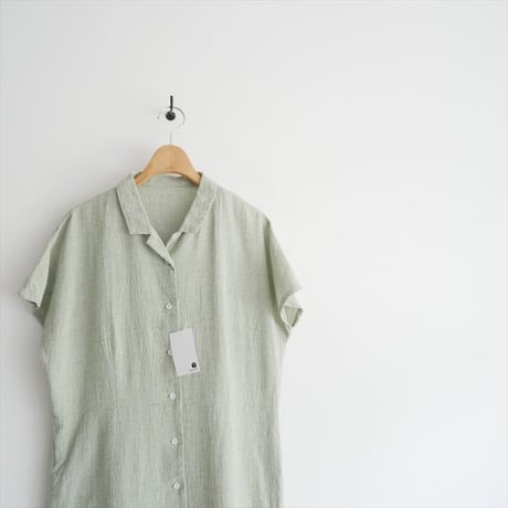 継続販売型 / 中川政七商店 綿麻のちりめん織 開襟ワンピース / 2604-2176