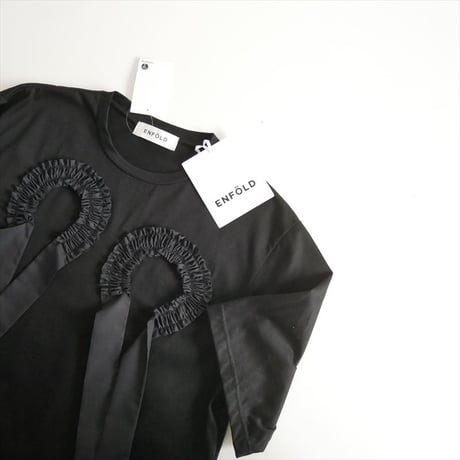 2026SS今季・人気完売色 / 未使用 / ENFOLD FRILL EMBLEM T-SHIRT 300JS580-3651 / 2604-0535