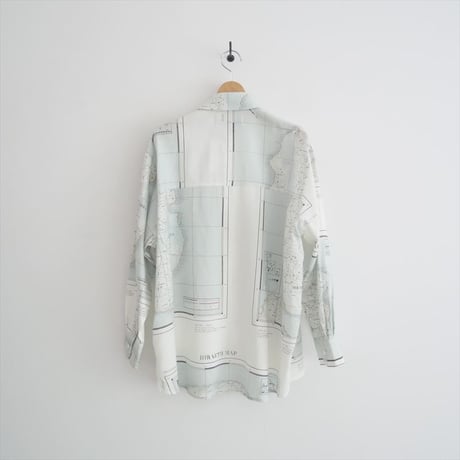2022 / ASEEDONCLOUD / Hiraeth map print shirt  / 222601 / 2508-2209