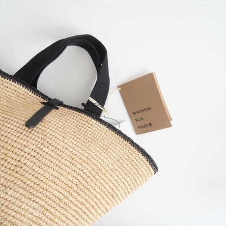 2024SS今季 / 未使用 / martinique購入品 / MAISON N.H PARIS / CARLA GRAND ラフィアハンドバッグ / A0342PBG070 / 2406-0069