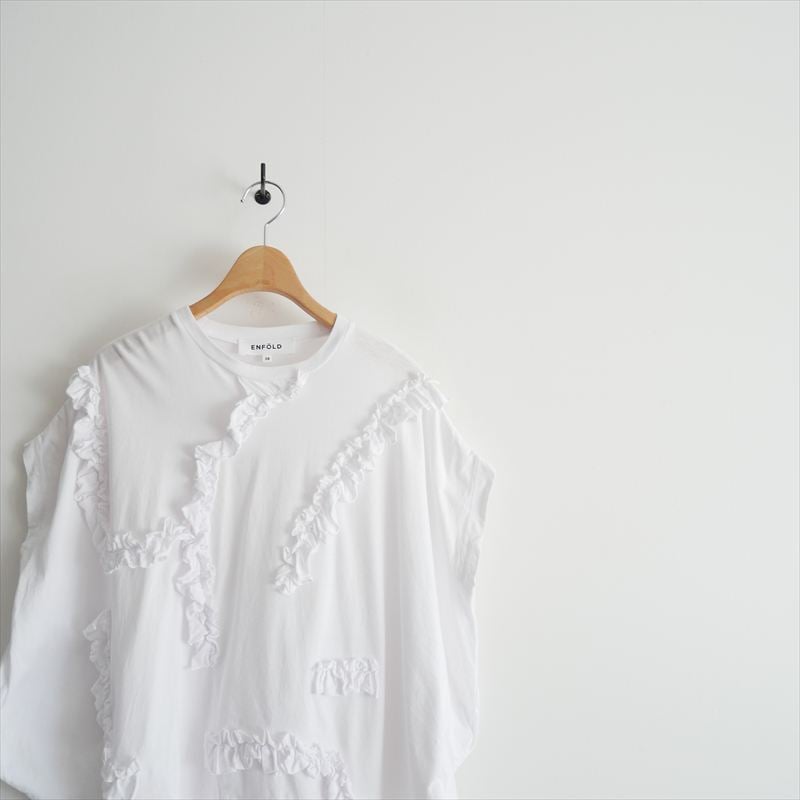 ENFOLD / RUFFLE HEXAGON-T-SHIRT / 300HS280-2780