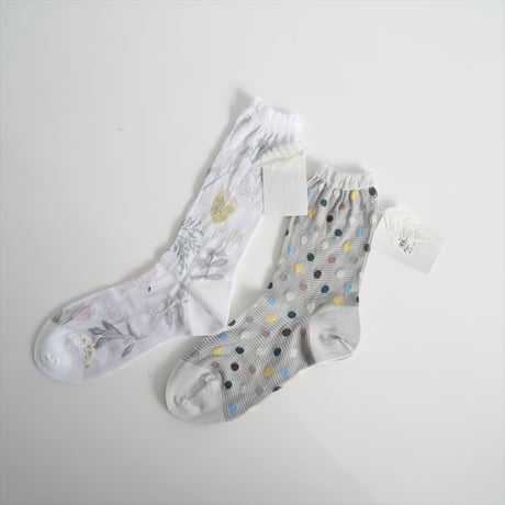 未使用 / ANTIPAST / Candy dot ソックス,PRESEED FLOWERSソックス2点セット / 2411-1595