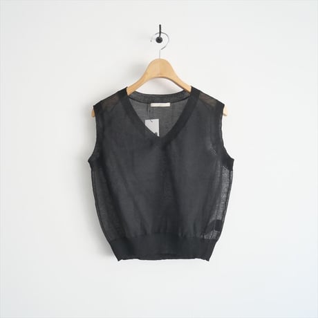 2023SS / Plage / SHEER Vネック ベスト / 23080922804020 / 2311-0534