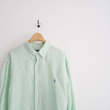 2026SS今季 JOURNAL STANDARD購入品 POLO RALPH LAUREN SPORT SHIRTS　ストライプリネンシャツ 26050410000520 2605-1336