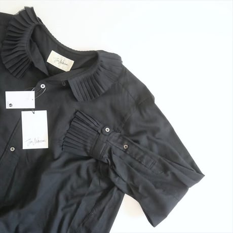 2022AW / 未使用 / JUN MIKAMI / PLEATS COLLAR WOOL BLEND SHIRT / 22AW-6-H / 2508-2195
