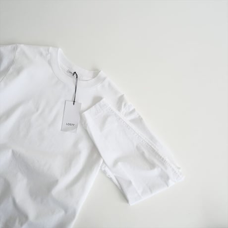 2025 / 未使用 / LOEFF / オーガニックコットン クロップド クレセントスリーブ カットソー / 8812-699-0032 / 2507-0233