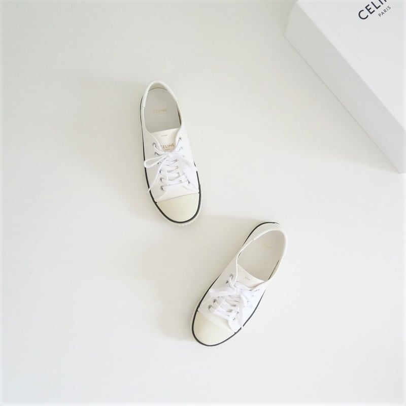 2022 / CELINE / トゥキャップ付きCELINE ブランク レースアップ ロース
