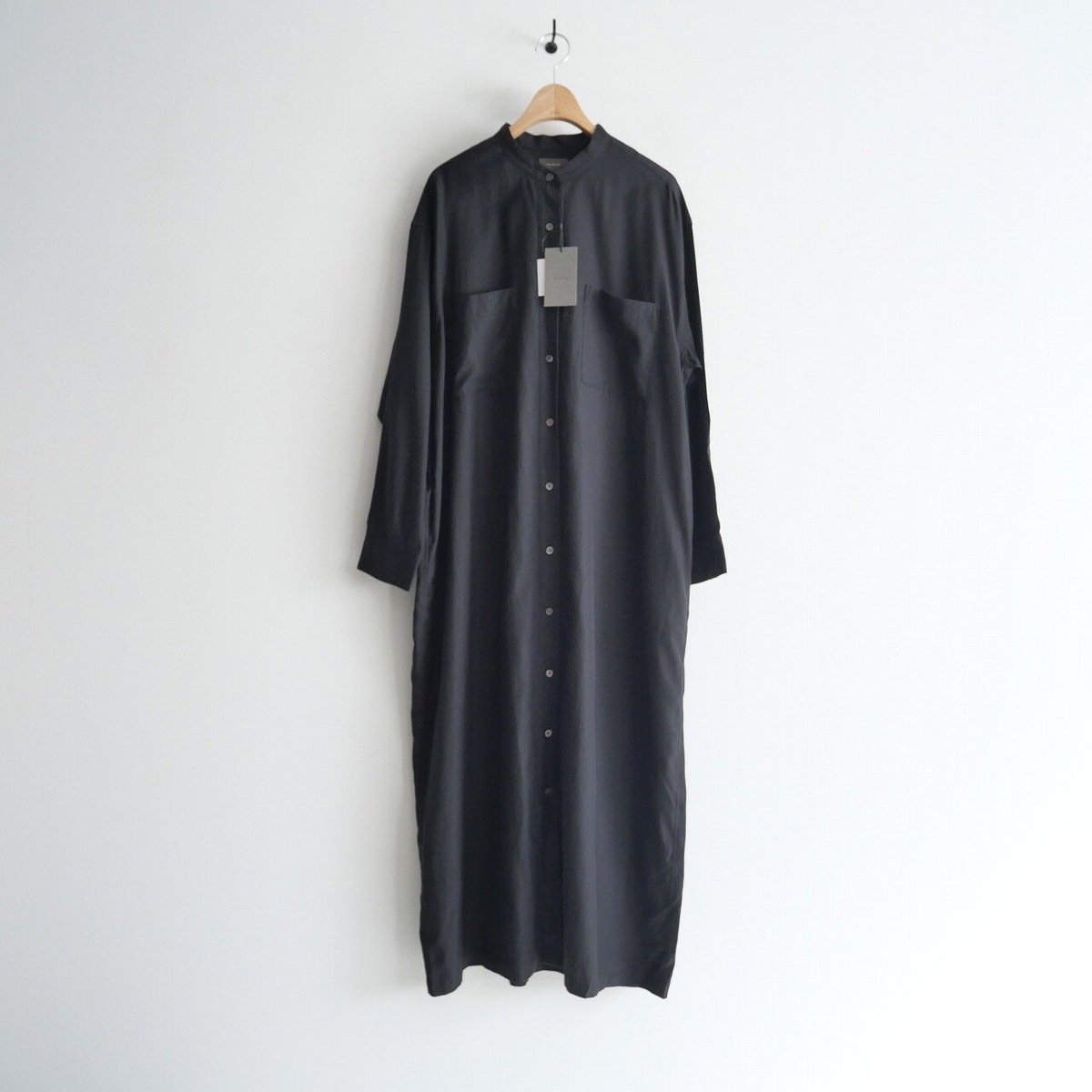 43000円でお願い致します【WIRROW】cupro cotton stand collar dress