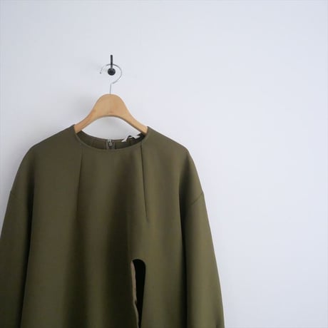 2021AW / CLANE / ARCH CUT DOUBLE CLOTH TOPS / 11105-2052 / 2408-0182