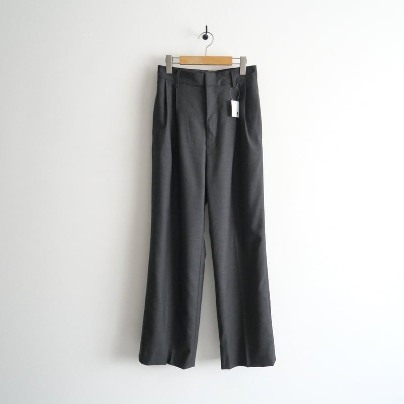 2022 / DEUXIEME CLASSE / WOOL SERGE タックパンツ GRY  