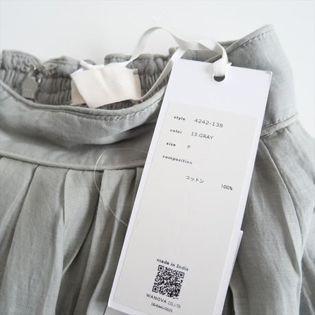 2024SS / MARILYN MOON / Tuck technique sheer cotton skirt / 4242-138 / 2408-2026