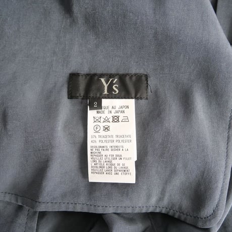 2022SS / Y’s / TRIACETATE POLYESTER de CHINE BACK SAROUEL PANTS / YQ-P03-500 / 2404-0503