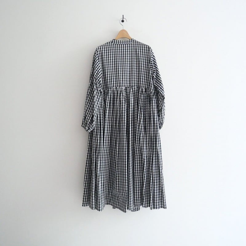 BEARDSLEY 先染めギャザーワンピース ギンガムチェック　サイズ1 2023 / BEARDSLEY / 《2サイズ展開》先染めギャザーワンピース