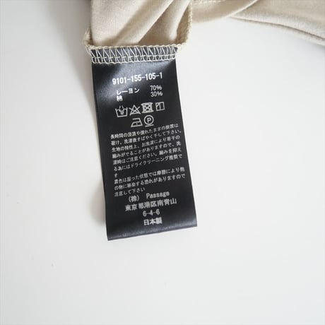 2023AW / COGTHEBIGSMOKE / RAYON PREMIUM ORGANIC COTTON INTERLOCK / 9101-155-105-1 / 2412-0542