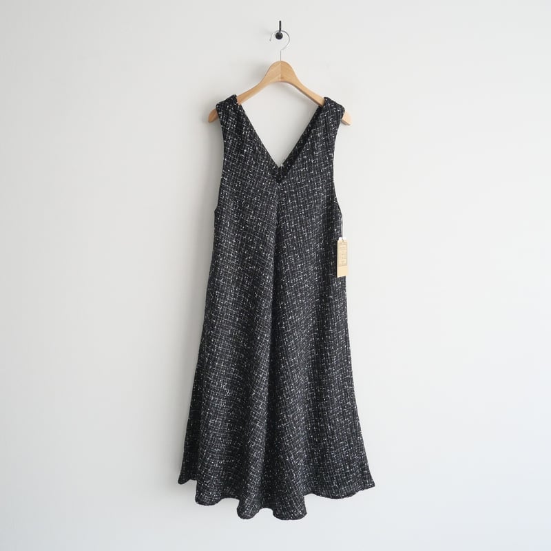 ★美品★BEARDSLEY ビアズリー ツイードフレアーワンピース 0 黒 BEARDSLEY（ビアズリー）の「《ビアズリー》ツイードフレアワンピース