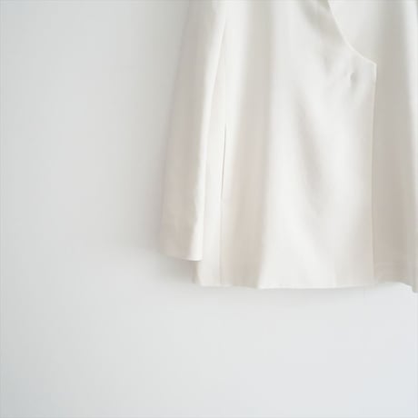 2024SS今季 / Mame Kurogouchi / Linen Touch Triacetate Collarless Double Breasted Jacket / / 2407-0206
