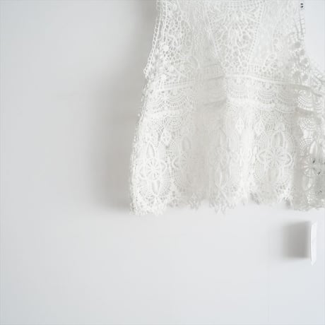 2024SS・人気完売品 / 未使用 / journal standard luxe / レースMIX ノースリーブブラウス / 24050440013120 / 2409-2068