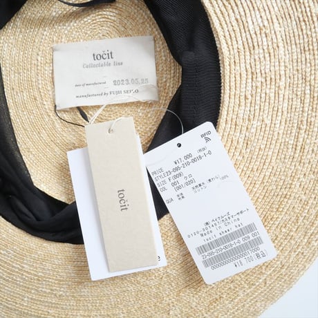 2023SS / 未使用 / SPICK&SPAN購入品 / tocit / sheer hat / 23095210001810 / 2404-0262