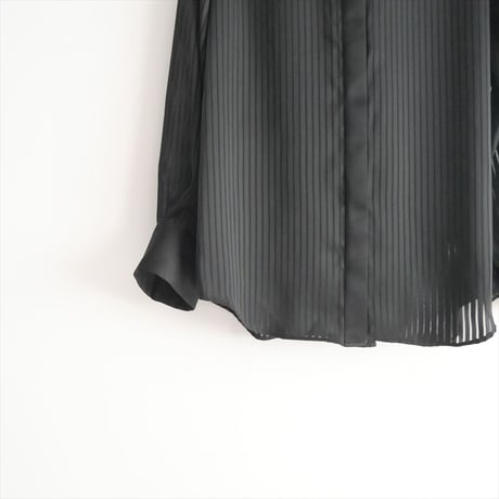 2023 / MUSE de Deuxieme Classe購入品 / Col Pierrot / Stripe Sheer シャツ / 23050520504030 / 2405-1486