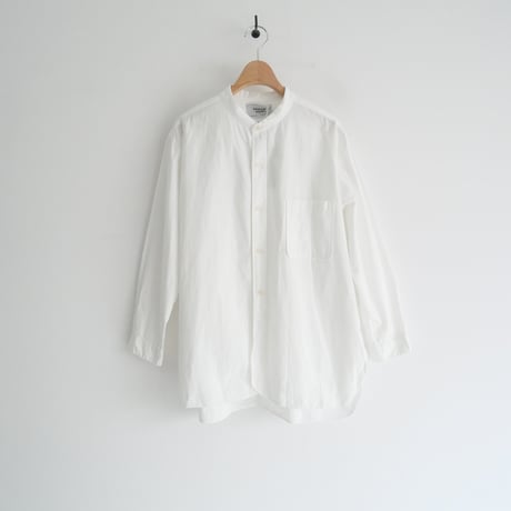 2022 / YAECA WRITE / BUTTON SHIRT STAND COLLAR LONG / 92153 / 2401-0822