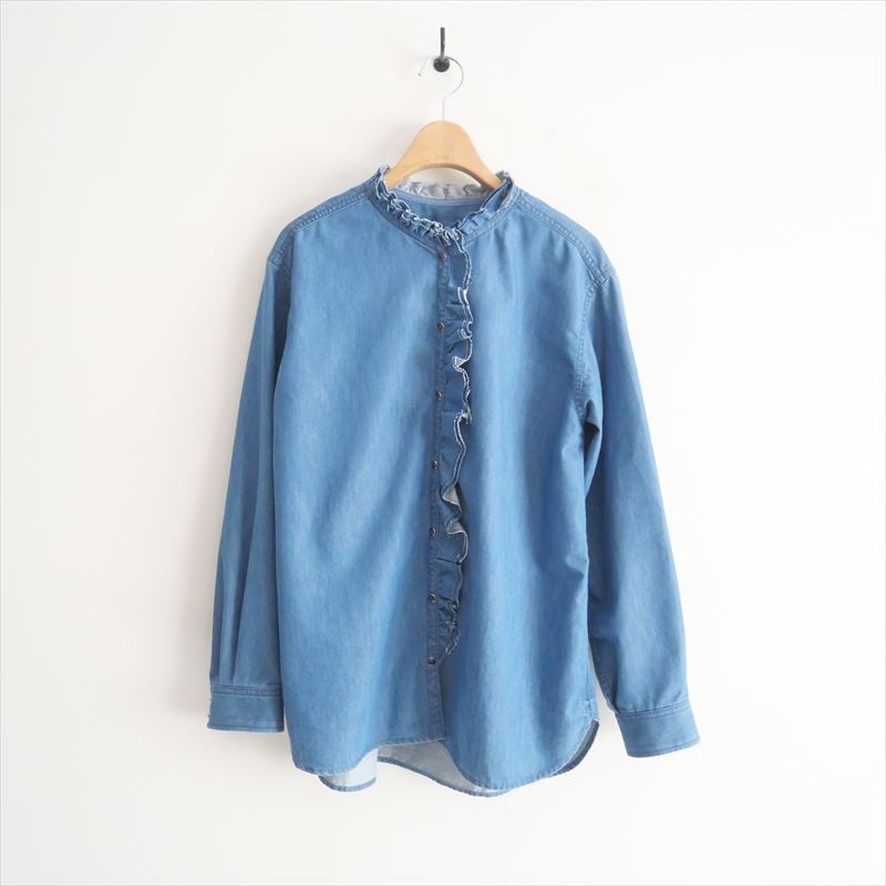 ドゥロワー　ラッフルデニムシャツ　36 ドゥロワー ラッフルデニムシャツ 36 【公式通販】