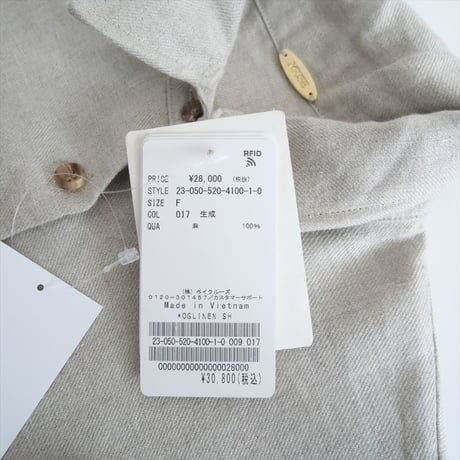 2023SS・人気完売品 / 未使用 / MUSE de Deuxieme Classe / OGLINEN シャツ / 23050520410010 / 2412-0780