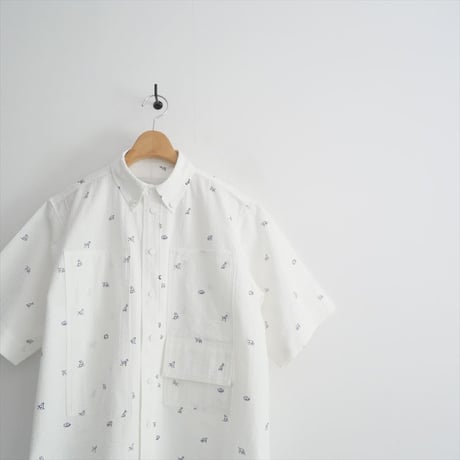 2025SS今季 / ASEEDONCLOUD / shokuonshitsu workshirt companion dog print / 251602 / 2507-2133