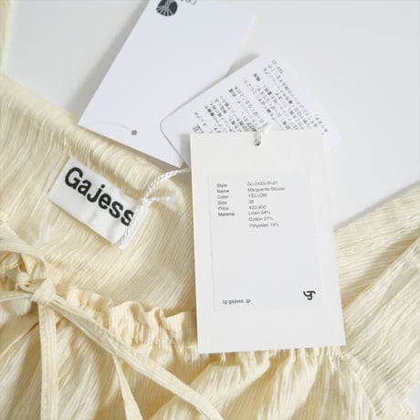 2024SS / 未使用 / Gajess / Marguerite Blouse / GJ-24SS-BL01 / 2411-1317