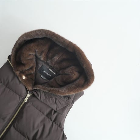 〇2024AW・人気完売品 / 未使用 / L'Appartement購入品 / LOU ANDREA / FAKE MINK VEST / 24010570003030 / 2509-0627