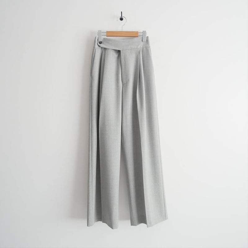 2025SS 未使用 KEINA RITA Wool W Tuck Belted Wide P