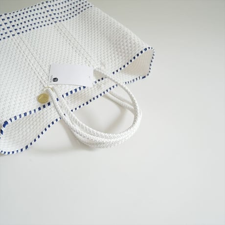 2026SS今季・人気完売品 Letra MERCADO BAG - HALF CHECK - White / Navy (S) 2606-0189