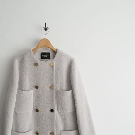 2022AW / 未使用 / VERMEIL par iena / リングツイード 金ボタンコート / 22020938101030 / 2411-0514