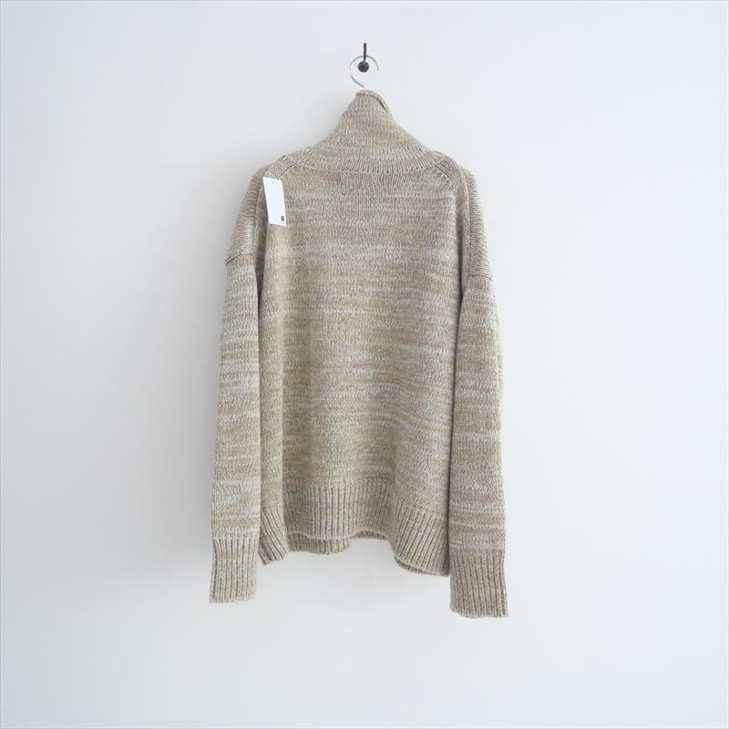 〇2024AW / ETRE TOKYO / ミックスヤーンハーフジップニットプル