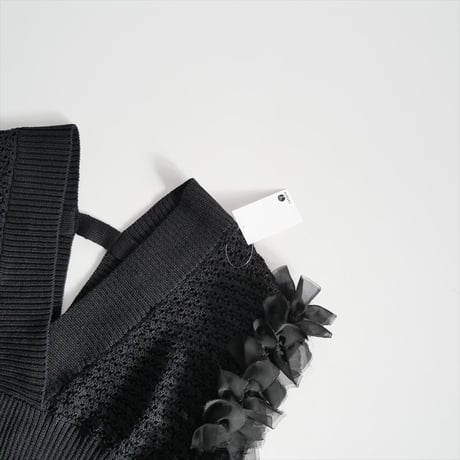 2024SS / 未使用 / IENA購入品 / RITTO / コットンVネック リボンベスト / 24080910001710 / 2512-1550