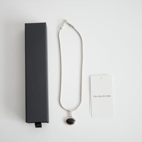 2023 / FRAMeWORK購入品 / third reasons / オニキスTOP ネックレス / 23091230000530 / 2506-0091