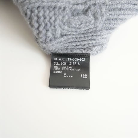2024AW / Theory / Felted Wool Cash Cable Vest / 01-4301719 / 2505-1111