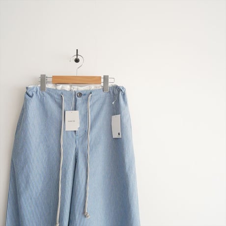 2026SS今季 / 未使用 / eleven 2nd Hickory Cotton Wide Pants e2F-1032 / 2604-0438