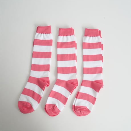 2025SS今季新作・人気完売品 / journal standard luxe / COTTON BORDER SOCKS 3本セット / 25090440500010 / 2504-0155