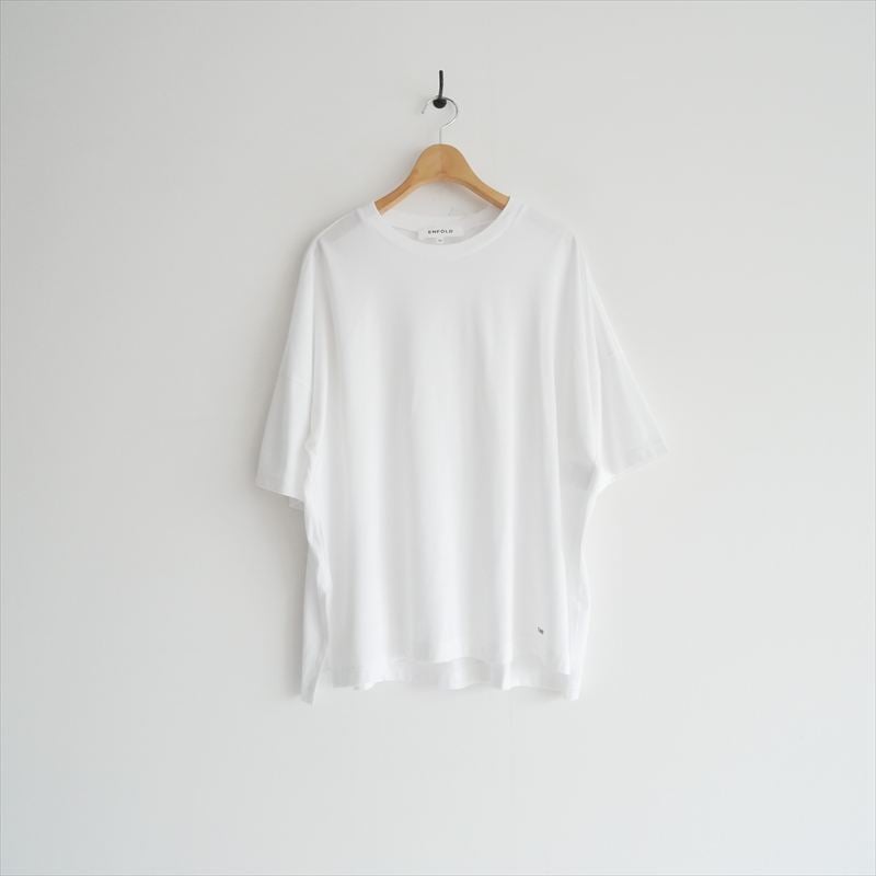 限定大幅お値下げ　ENFOLD  カットソー ホワイト　2025SS 未使用 2025SS / ENFOLD / SLIT BIG T-SHIRT / 300IS680-2
