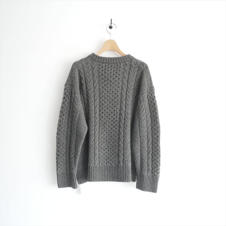 未使用 / TOUJOURS / extra Fine merinowool cashmere Knit fisherman sweater / VM37XK04 / 2601-0738